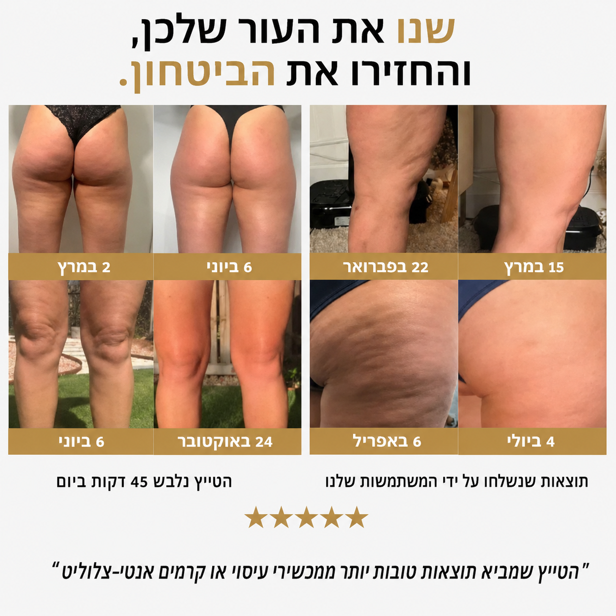 טייץ פיסול Patchiv™ | מחליק צלוליט ושורף קלוריות פי 3