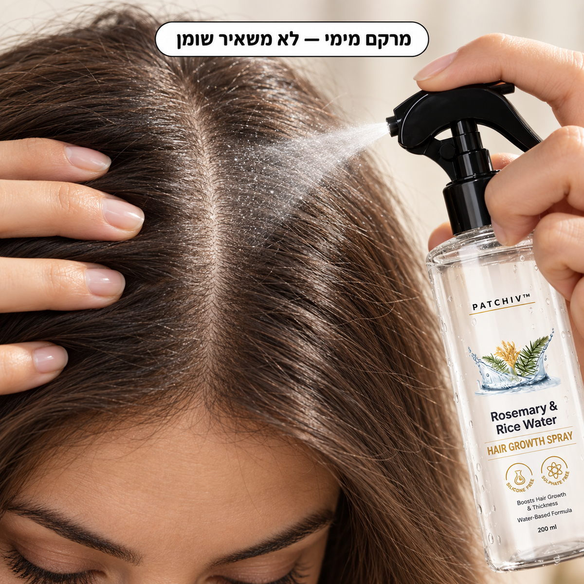 Patchiv™ ספריי רוזמרין ומי אורז