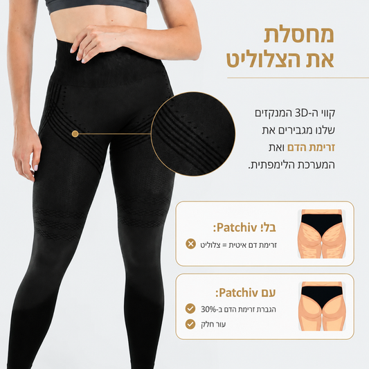 טייץ פיסול Patchiv™ | מחליק צלוליט ושורף קלוריות פי 3